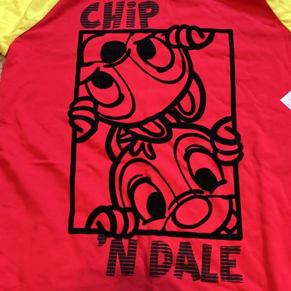 Disney XL Youth Chip & Dale Red Yellow & Blue Tshirt - Picture 4 of 4